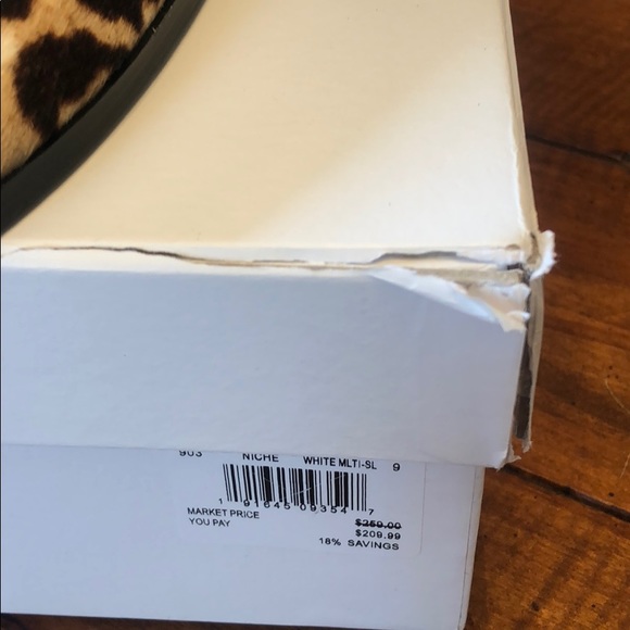 Snow Leopard Print Hair Calf Ankle Boots - Picture 11 of 11